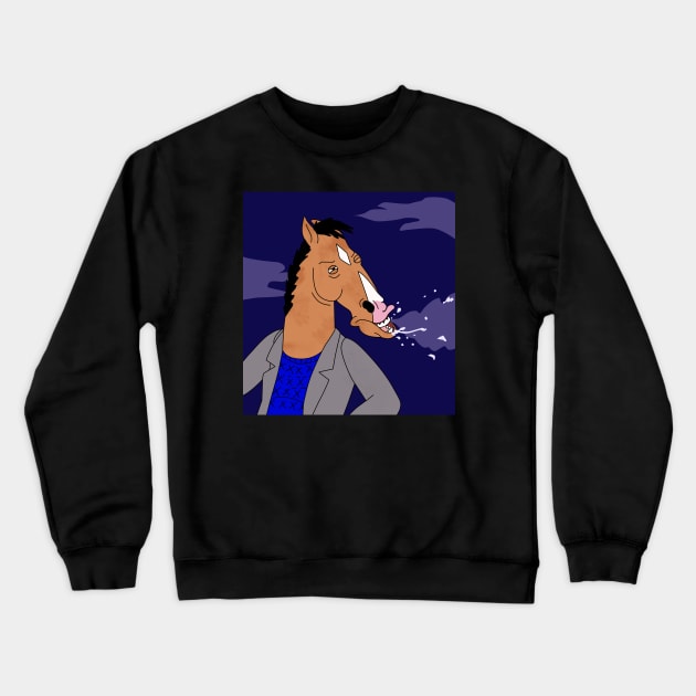 horse sneezing Crewneck Sweatshirt by JamesCMarshall